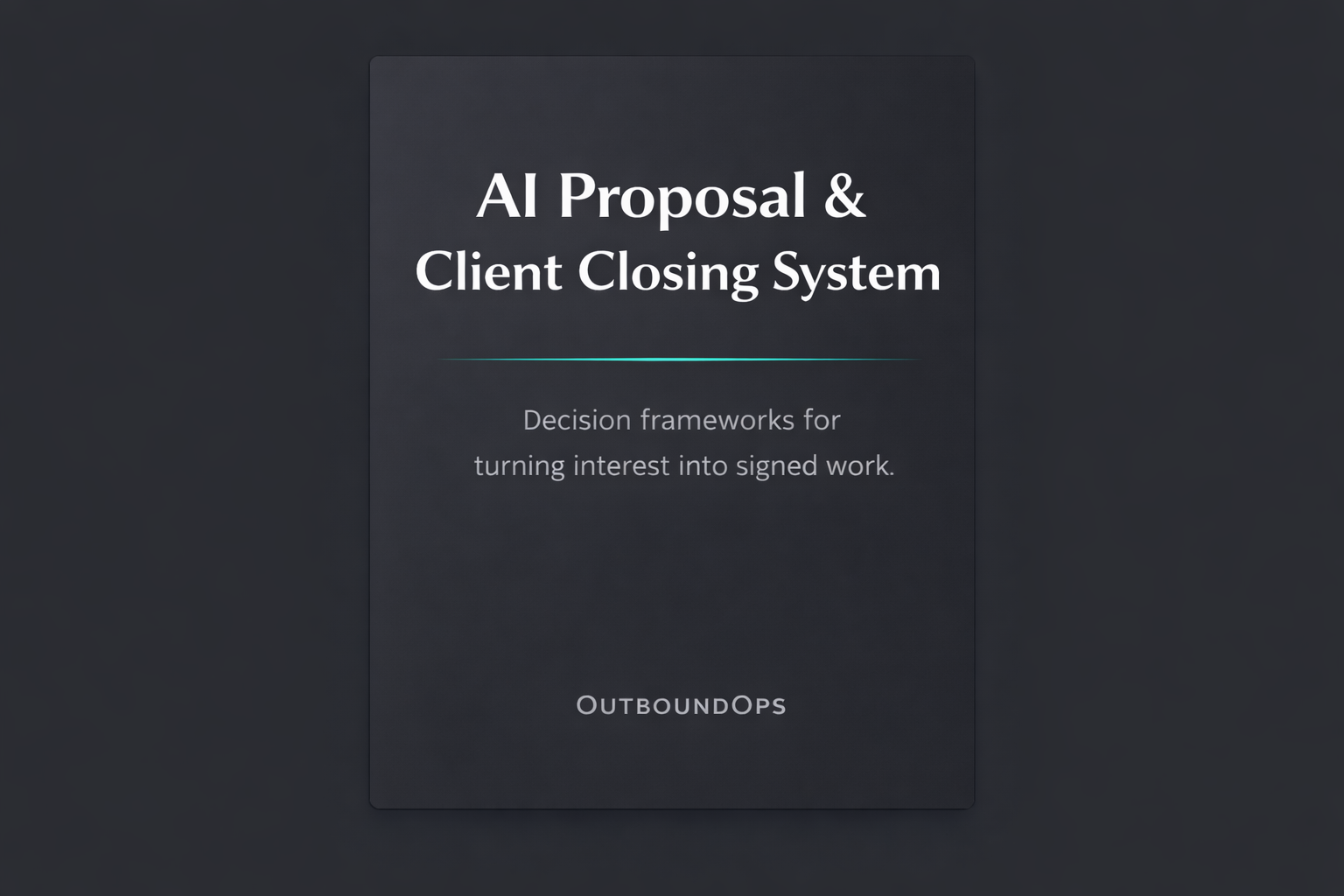 AI Proposal & Client Closing System
